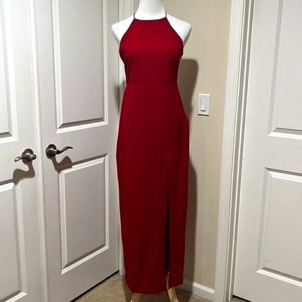 ASOS Vesper Halterneck Maxi Dress with Thigh Split - Size 12